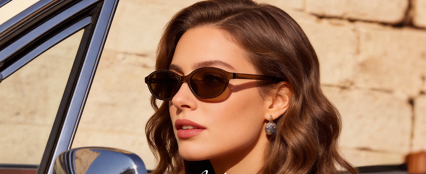 Retro Oval Sunglasses for Women