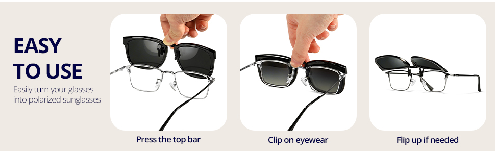 clip-on sunglasses