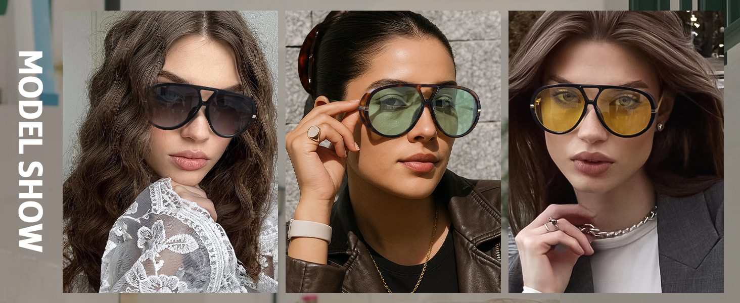 retro womens sunglasses model show