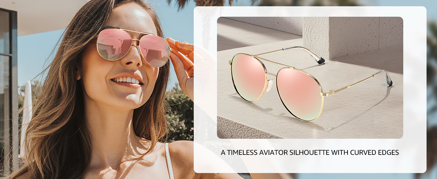 stylish aviator tangle-free design sunglasses