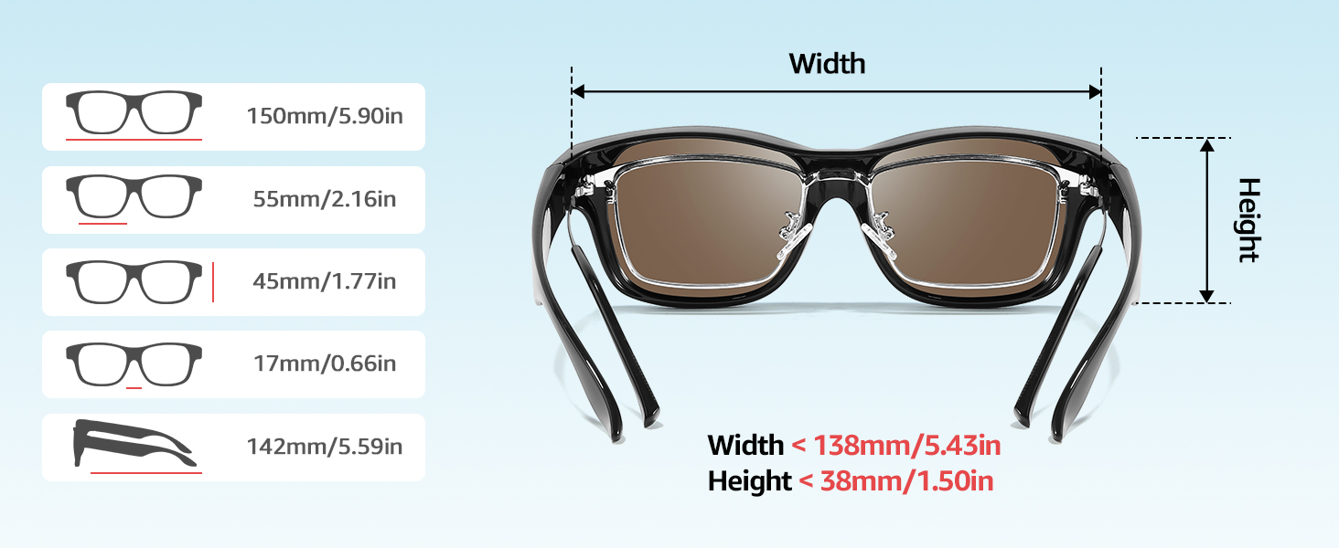 sunglasses polarized over glasses