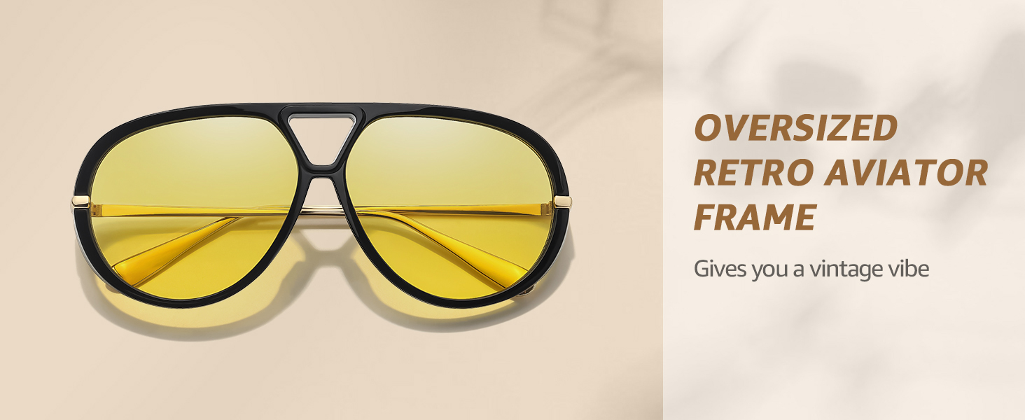 retro aviator frame