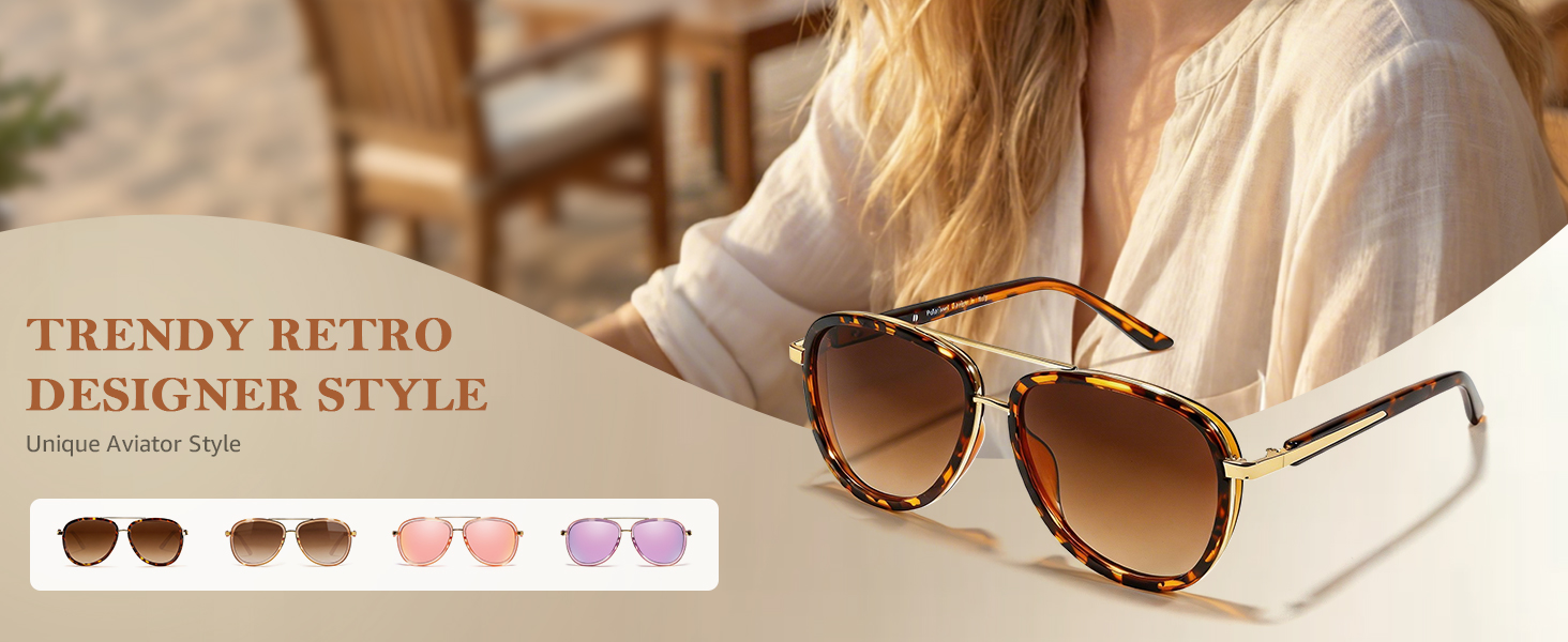 fashion classic aviator style sunglasses