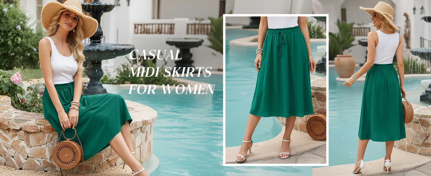 CASUAL MIDI SKIRTS