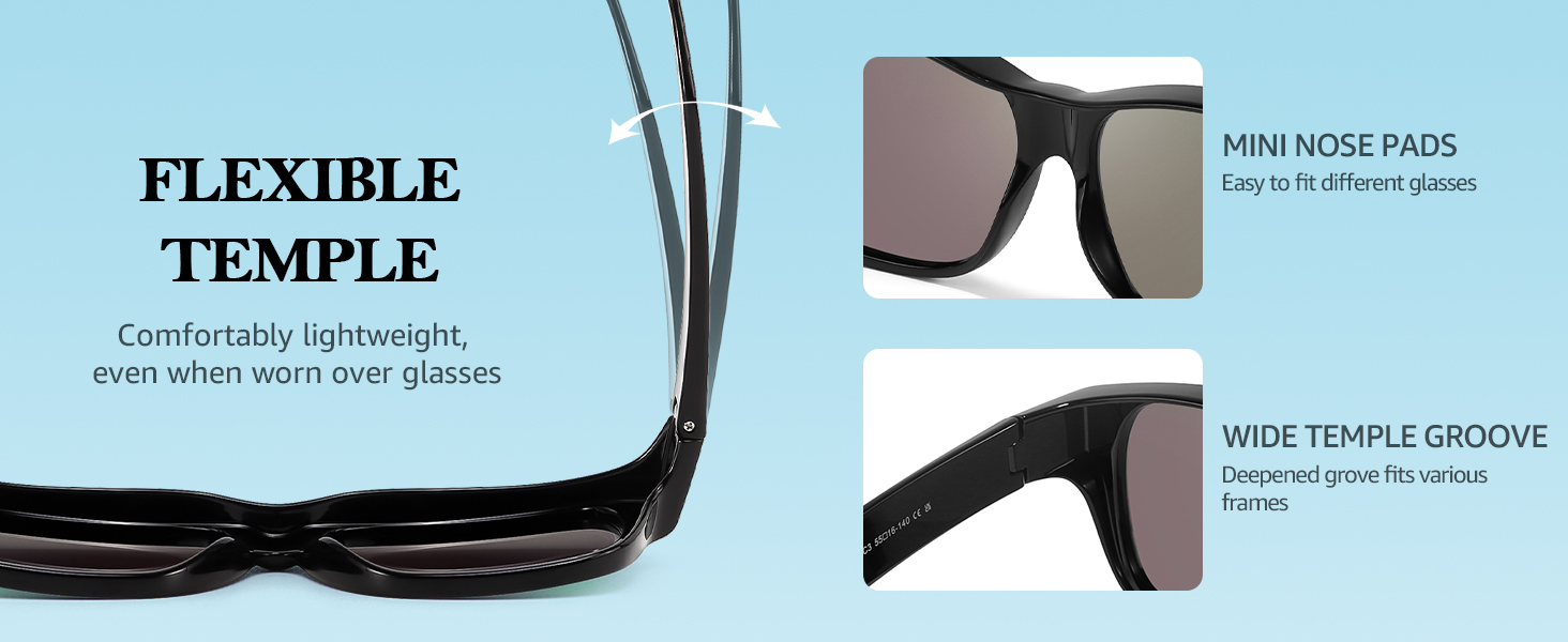 polarized fit over mens sunglasses