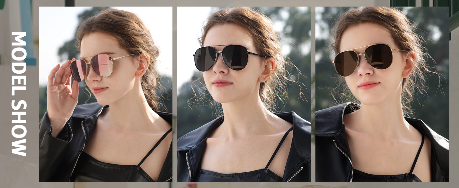 trendy womens sunglasses model show