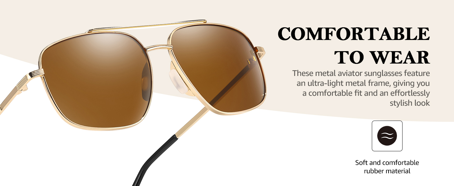 lightweight &amp;amp; comfortable aviator tangle-free sunglasses