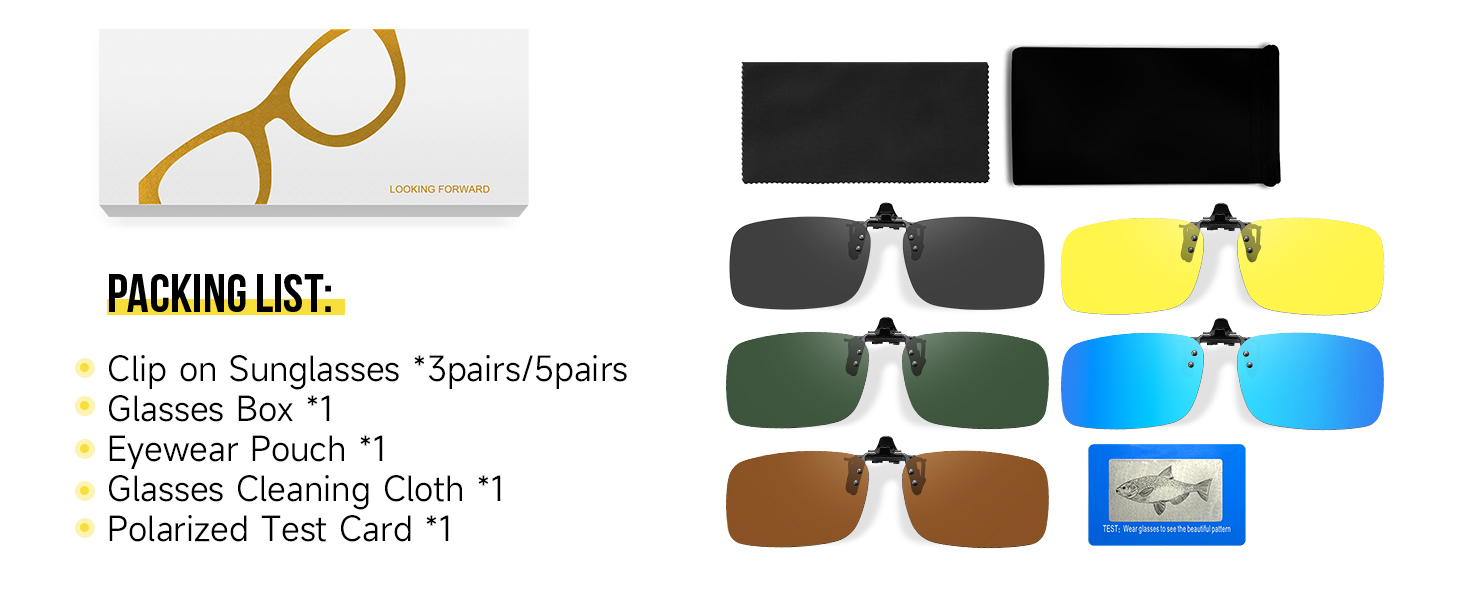 Polarized Clip On Sunglasses
