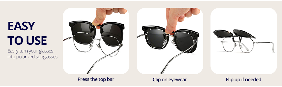 clip-on sunglasses