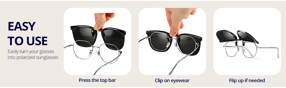 clip-on sunglasses