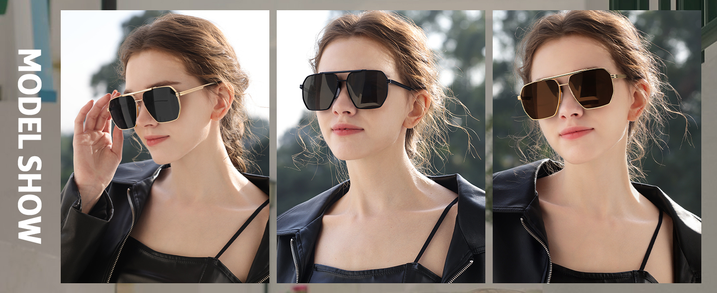 trendy womens sunglasses model show