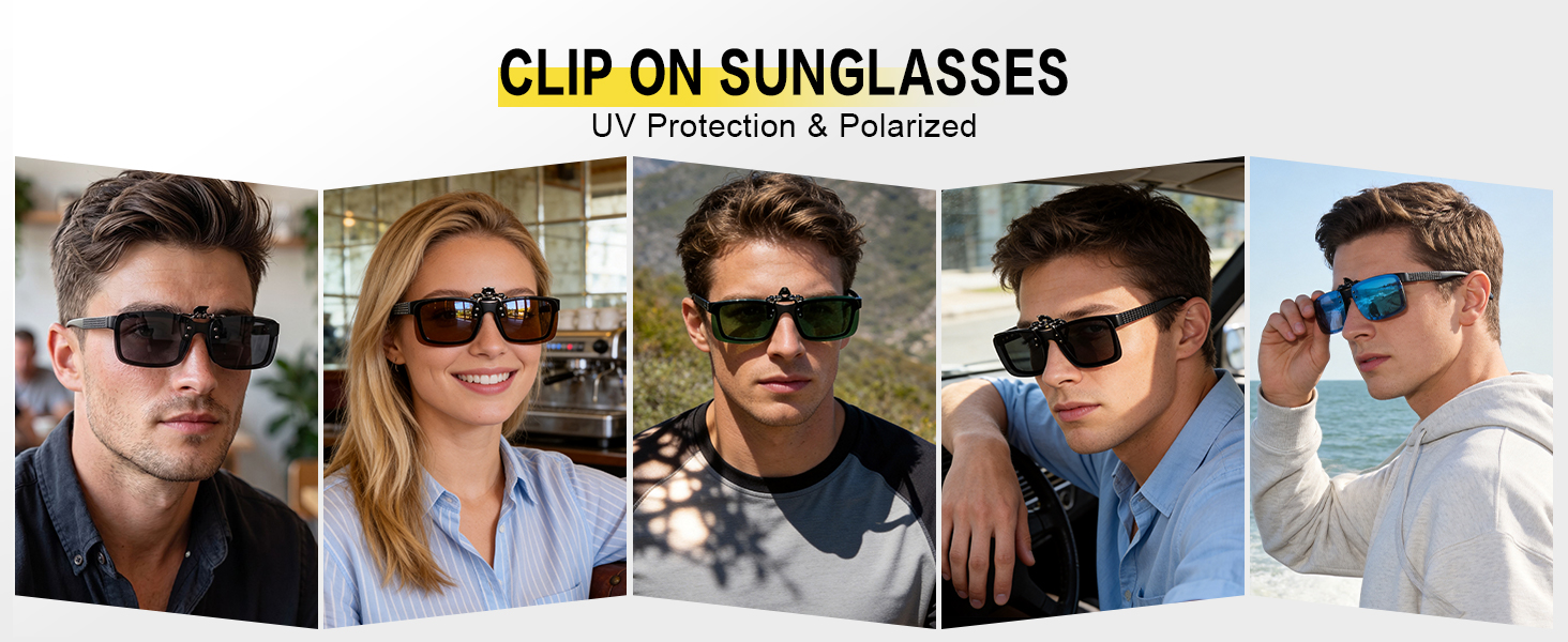 Polarized Clip On Sunglasses