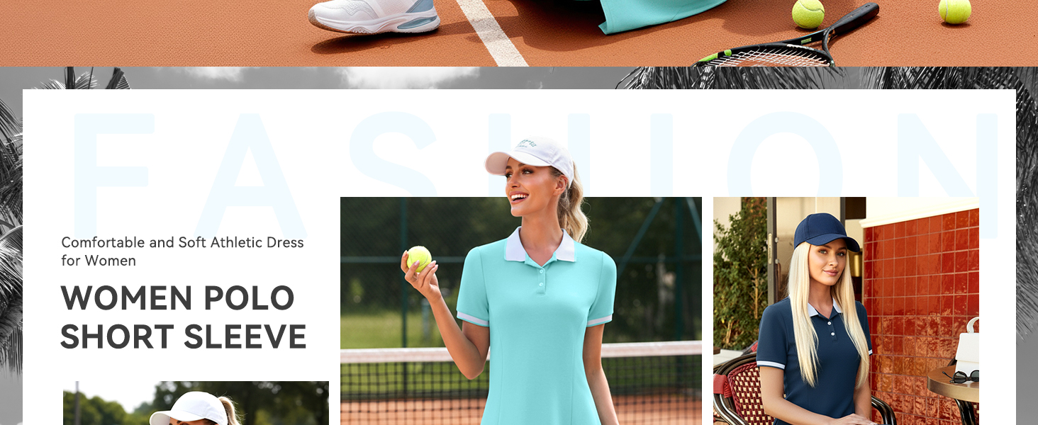 Women Short Sleeve Golf Tennis Dress