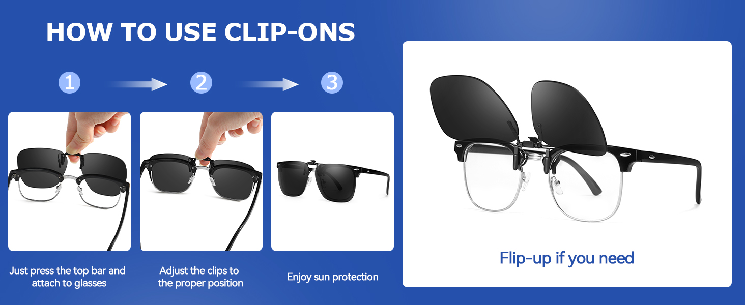 polarized clip on sunglasses