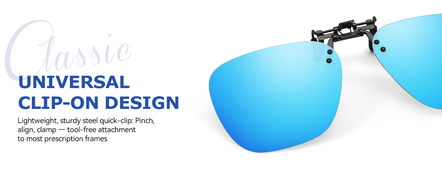 clip on glasses sunglasses, suitable for most prescription frame