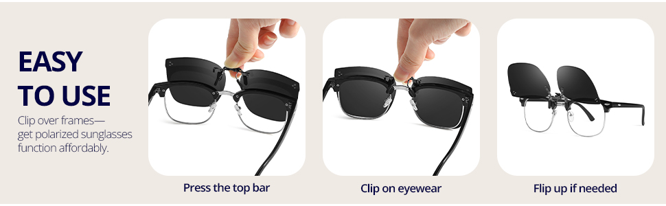clip-on sunglasses