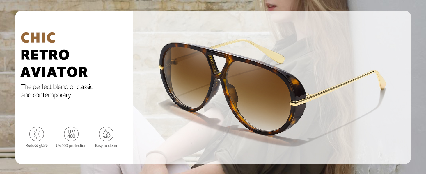 retro aviator womens sunglasses