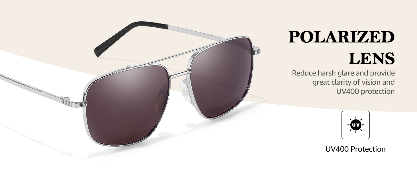 polarized aviator UV400 protection sunglasses