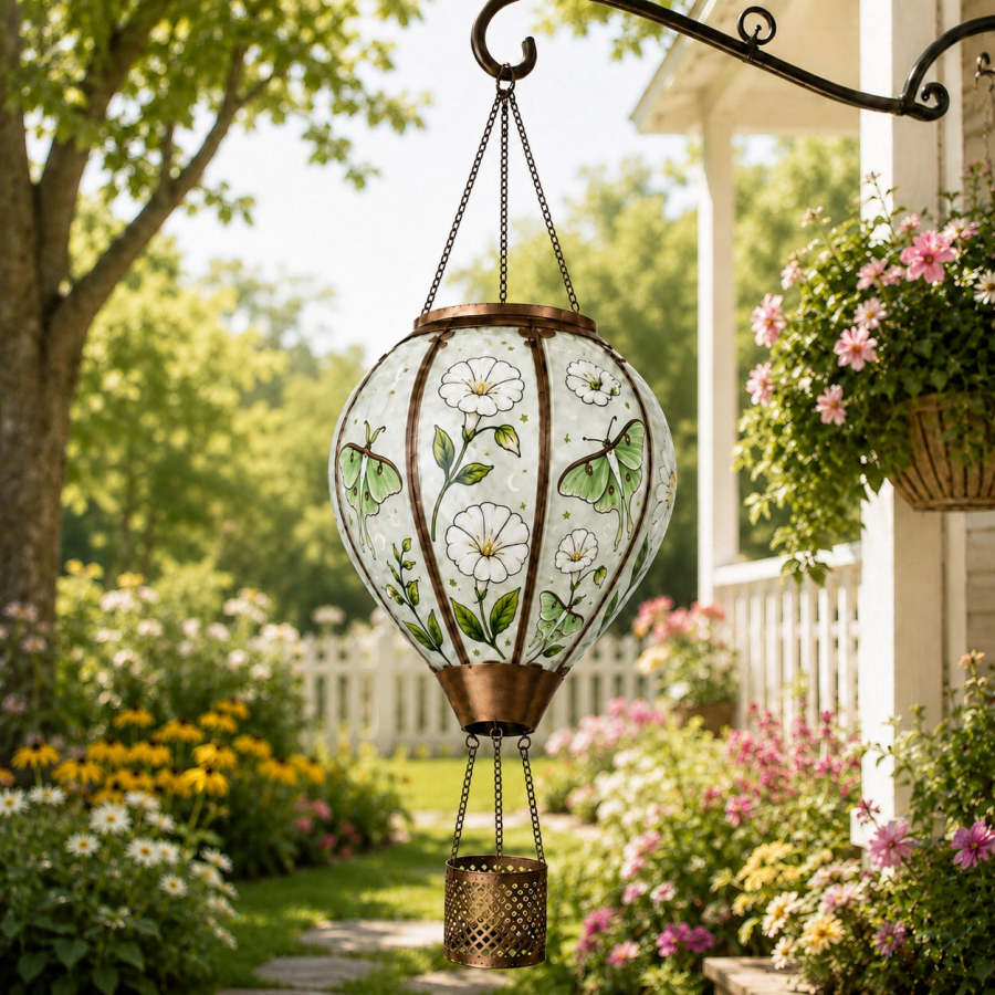 Butterfly Flower Hot Air Balloon Solar Lantern