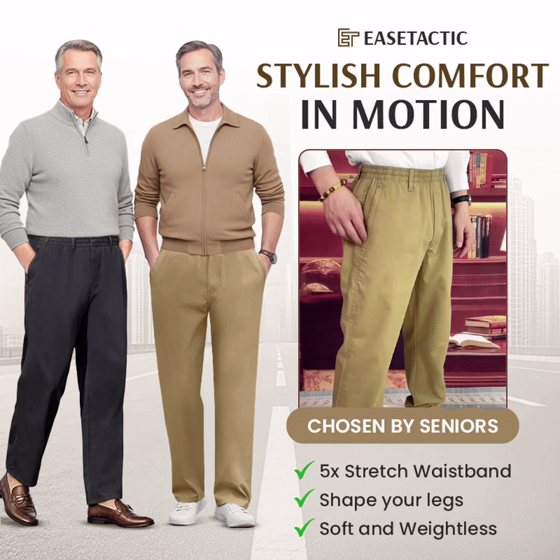 Flex Fit Zipper-Pocket Durable Pants - product demonstration GIF 1