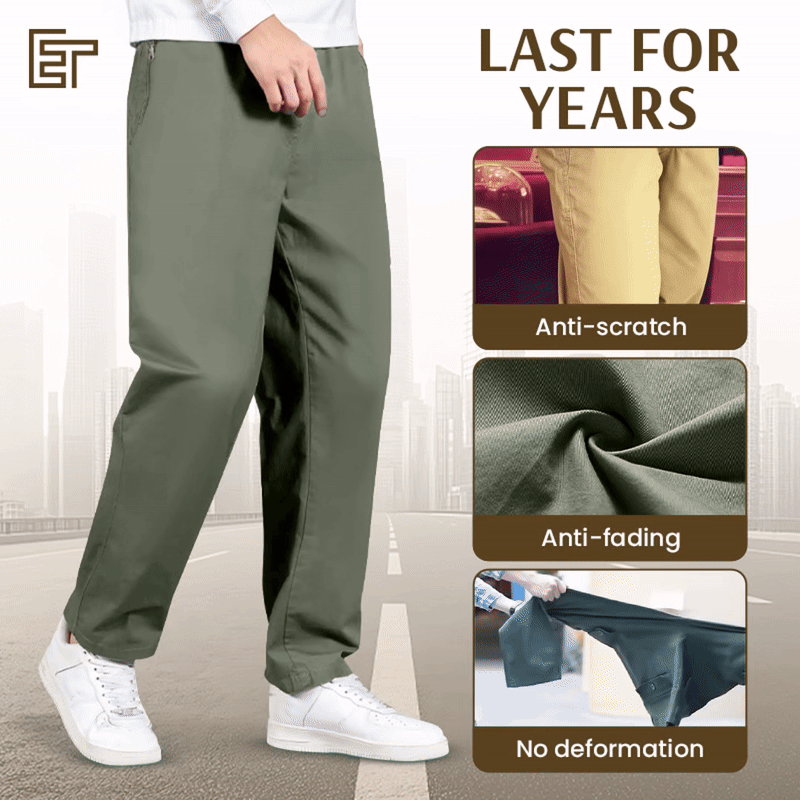Flex Fit Zipper-Pocket Durable Pants - product demonstration GIF 3