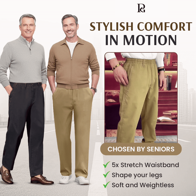 Flex Fit Zipper-Pocket Durable Pants - product demonstration GIF 1