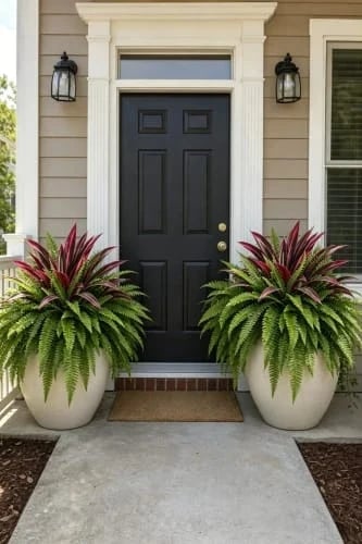 Artificial foliage styled on a patio