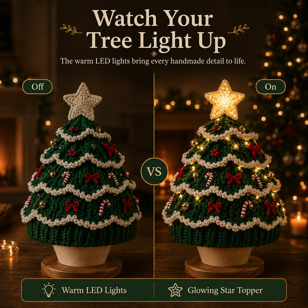 🔥 Black-Friday-Angebot: 49 % Rabatt – Komplettes leuchtendes Weihnachtsbaum-Häkelmützen-DIY-Set