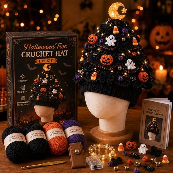 🔥 Black-Friday-Angebot: 49 % Rabatt – Komplettes leuchtendes Weihnachtsbaum-Häkelmützen-DIY-Set