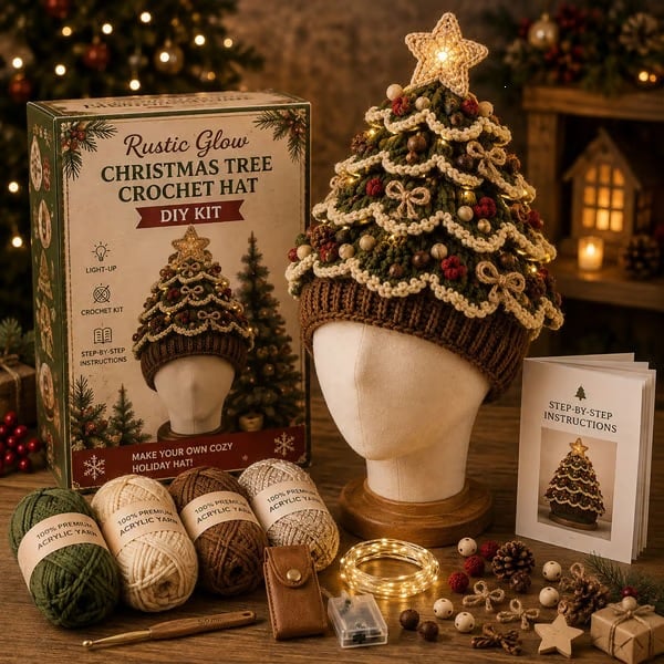 🔥 Black-Friday-Angebot: 49 % Rabatt – Komplettes leuchtendes Weihnachtsbaum-Häkelmützen-DIY-Set