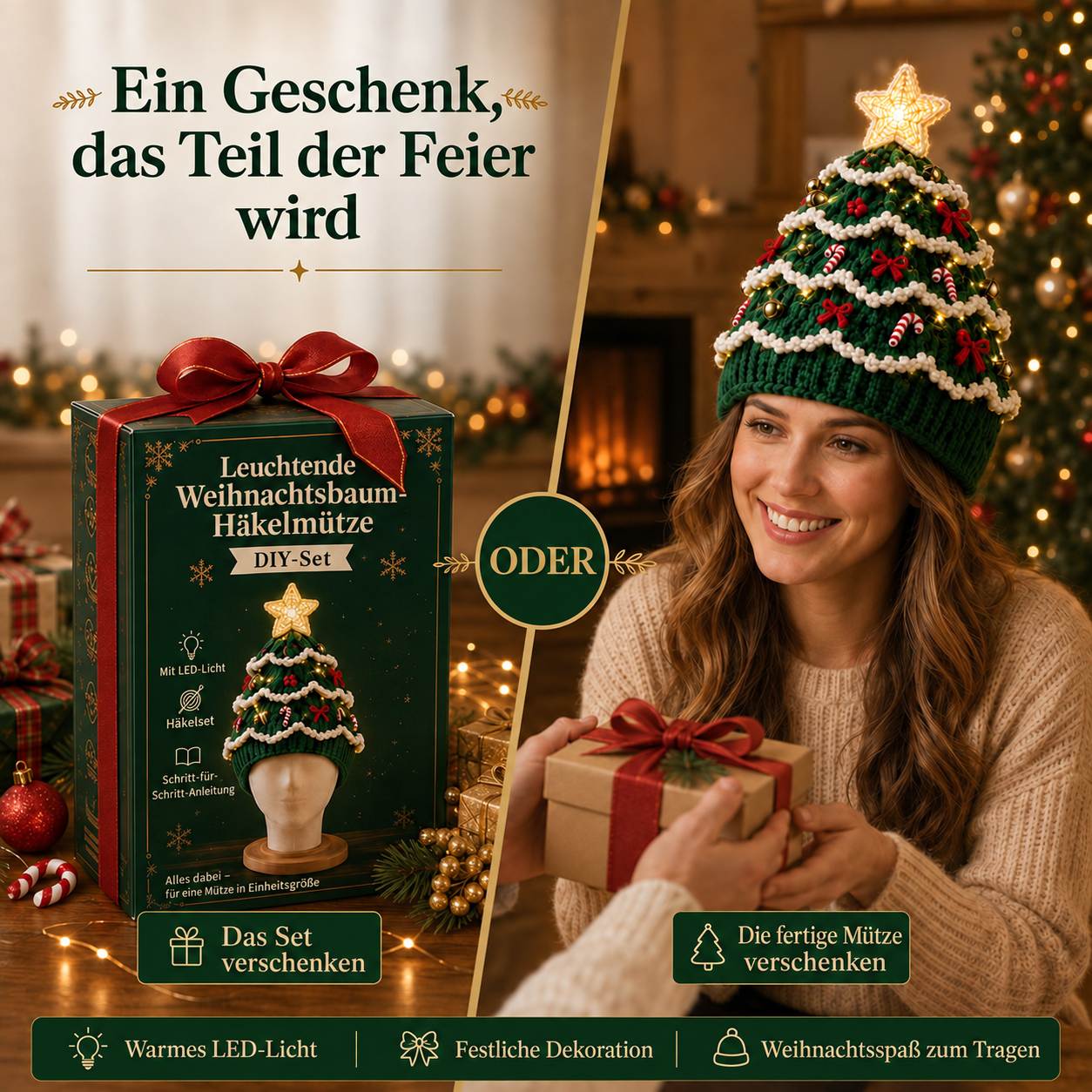 🔥 Black-Friday-Angebot: 49 % Rabatt – Komplettes leuchtendes Weihnachtsbaum-Häkelmützen-DIY-Set