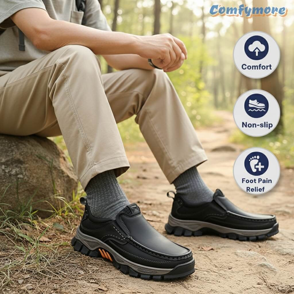 Voguevina™ Orthopädische bequeme lässige Slipper aus echtem Leder für Herren
