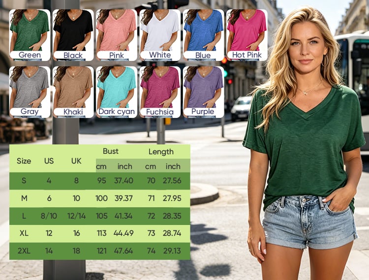 Drapiva Side-Pleat V-Neck Tee