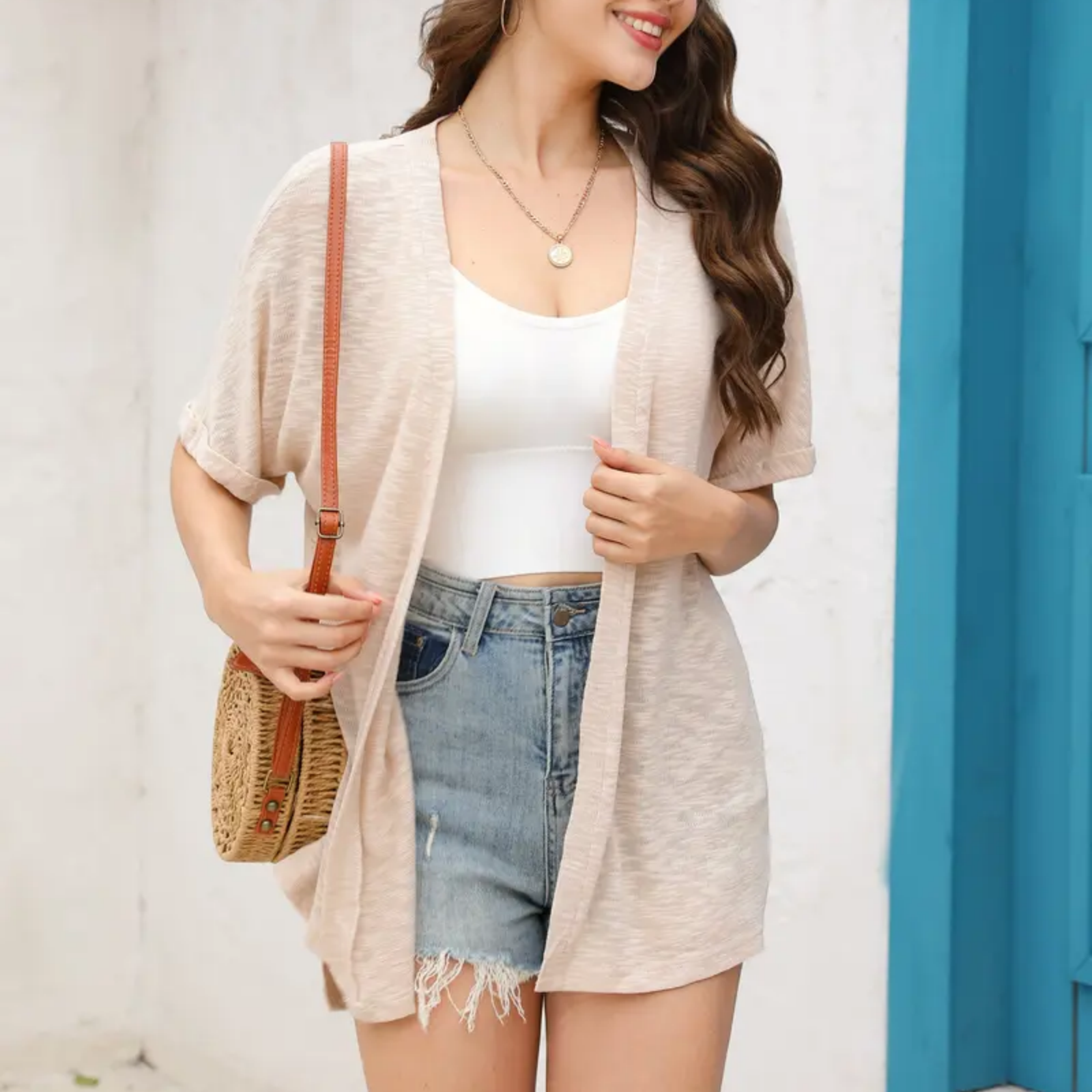 Short-sleeved casual solid coat - product image 8