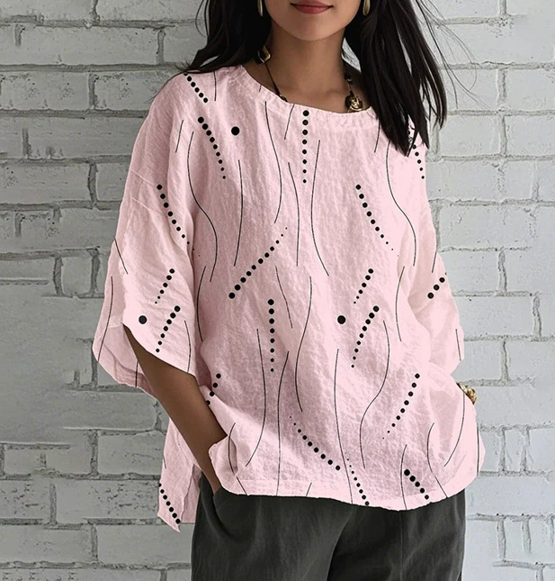 Women's Vintage Abstract Casual Loose Blouse Shirt - product image 15