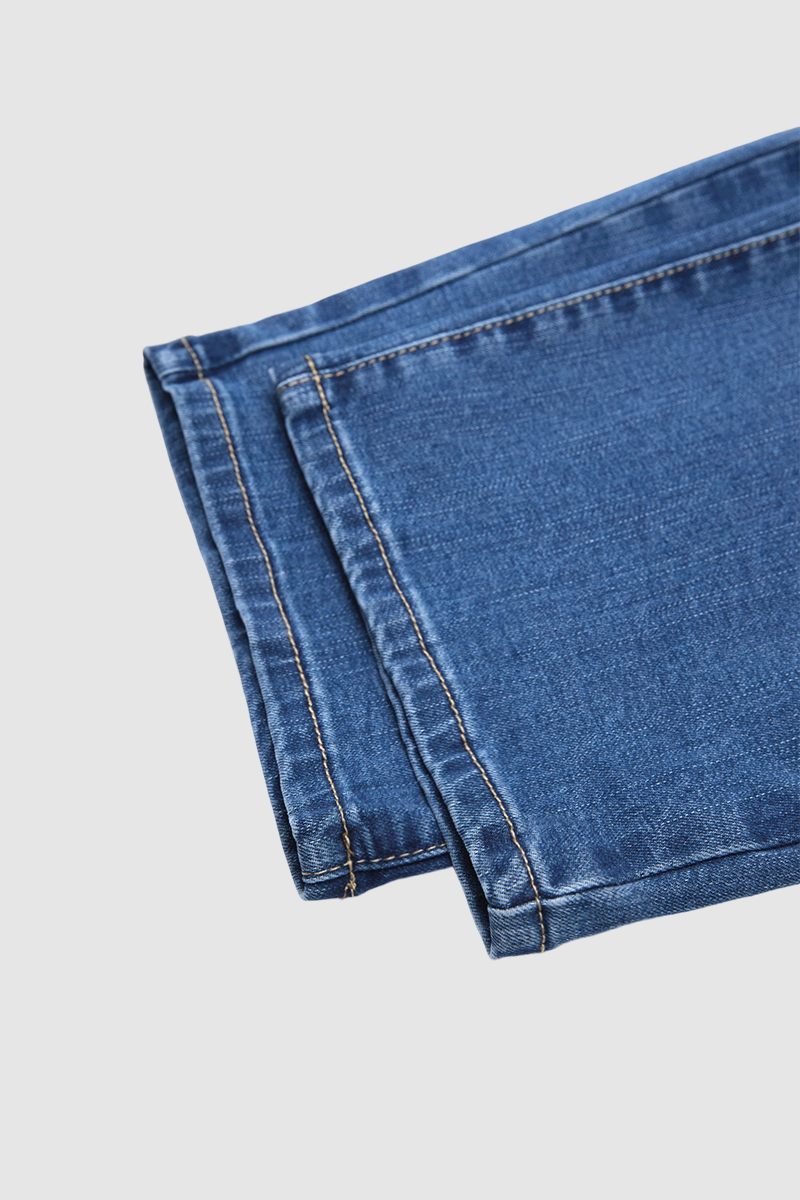 Wash Button Fly Mid Waist Barrel Leg Crop Jeans Without Belt - product image 10