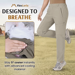 FlexLaria - Women's Stretch Outdoor Utility Cargo Pants