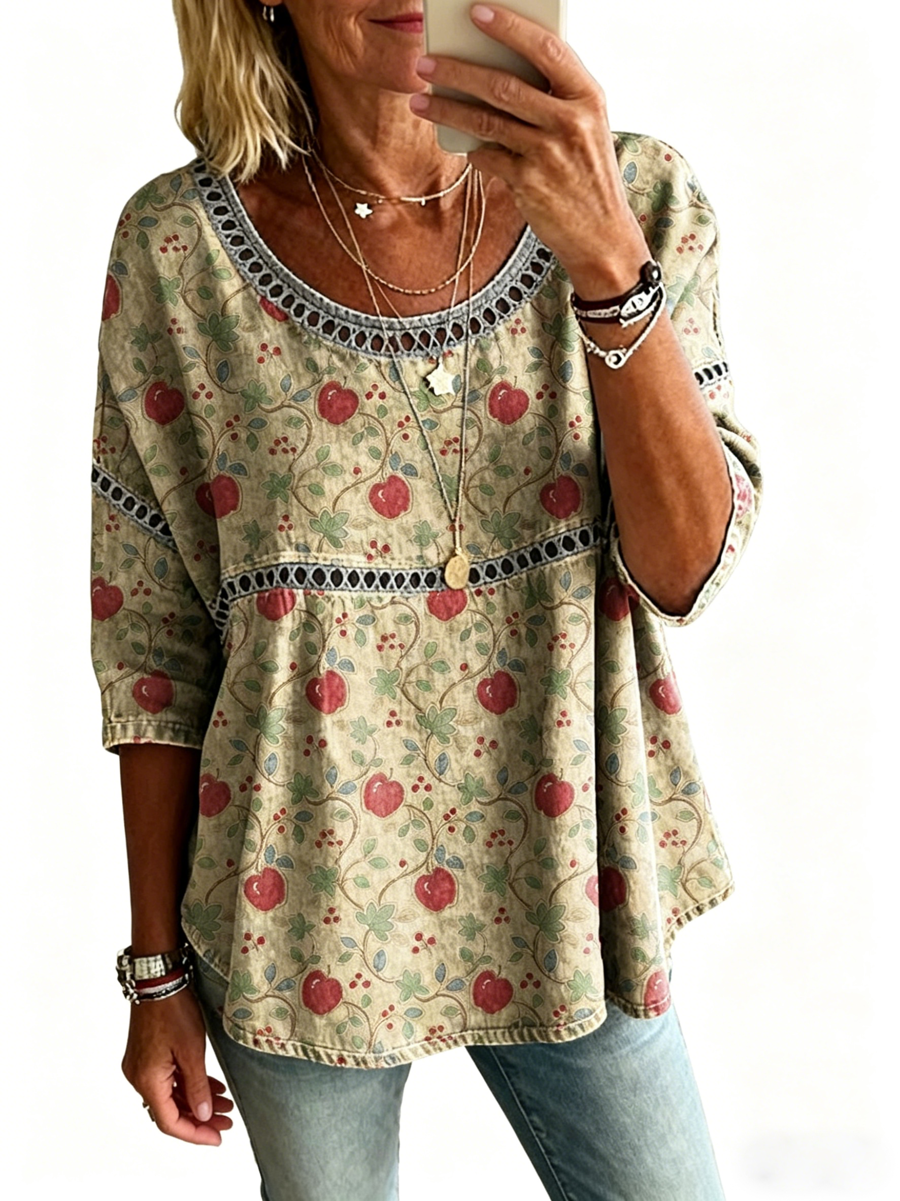 Women's Vintage Abstract Casual Loose Blouse Shirt - product image 30