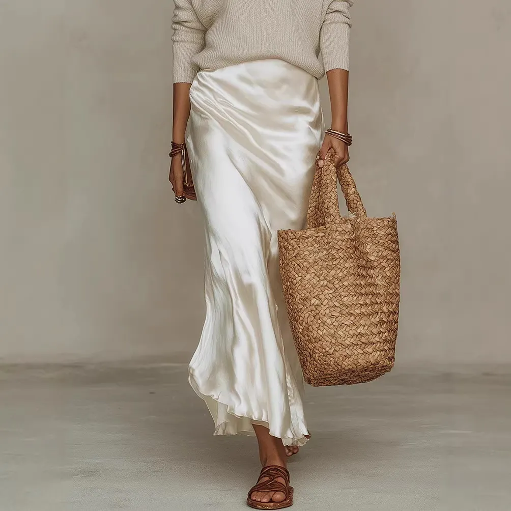 Women's Women V Neck Loose Knit Pullover Satin Spaghetti Strap - product image 33