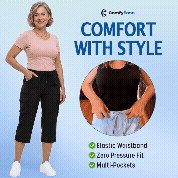ComfyEase - Women Lightweight Cargo Capri Hiking Cropped Pants