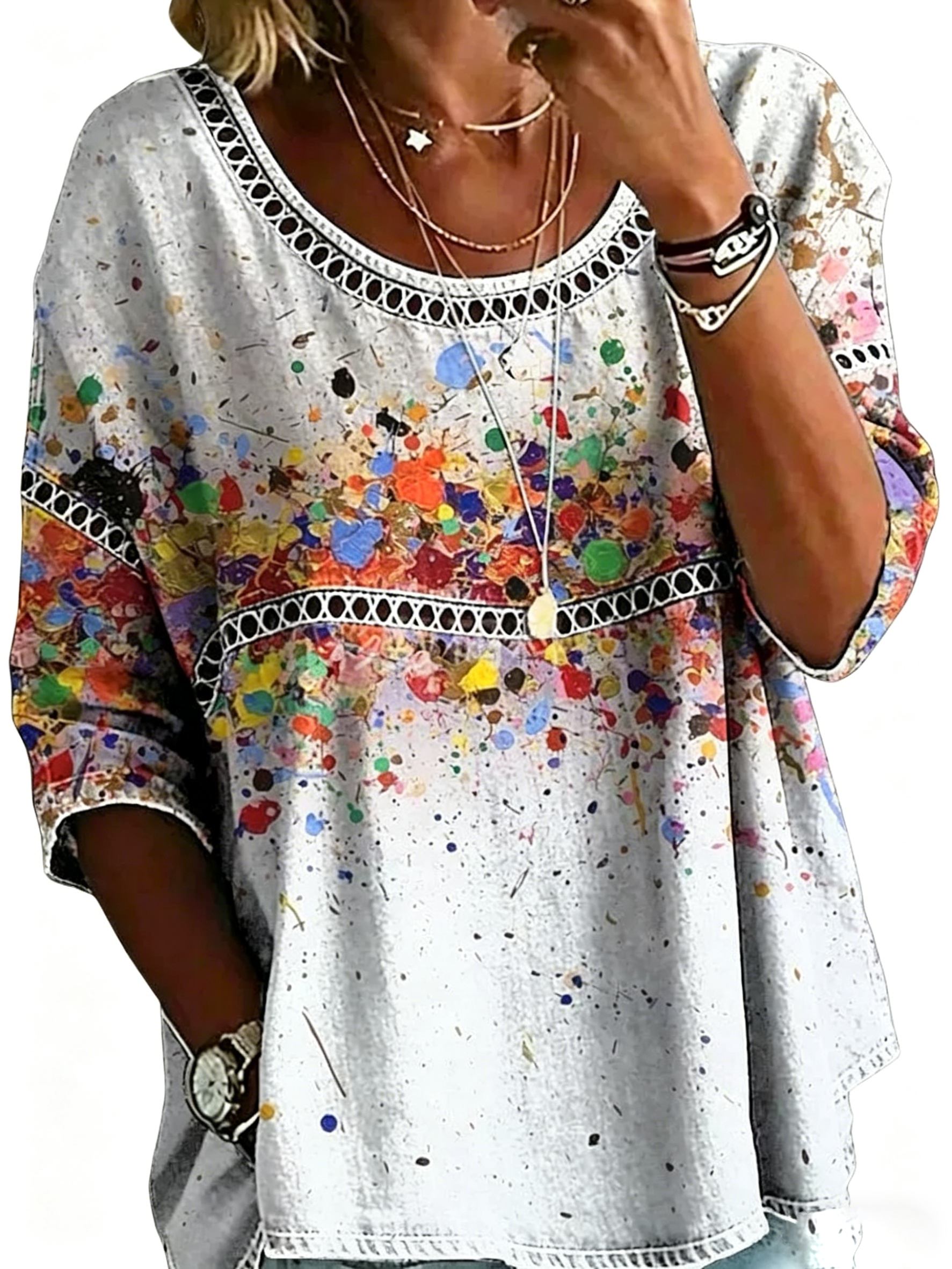Women's Vintage Abstract Casual Loose Blouse Shirt - product image 16