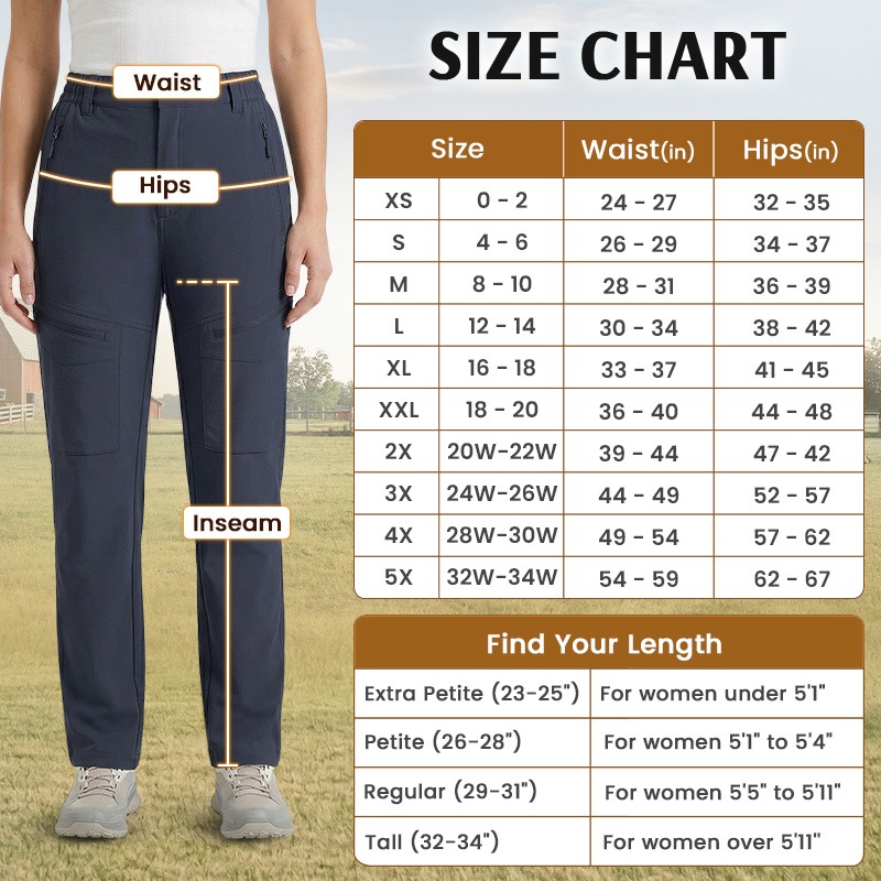 FlexLaria - Women's Stretch Outdoor Utility Cargo Pants