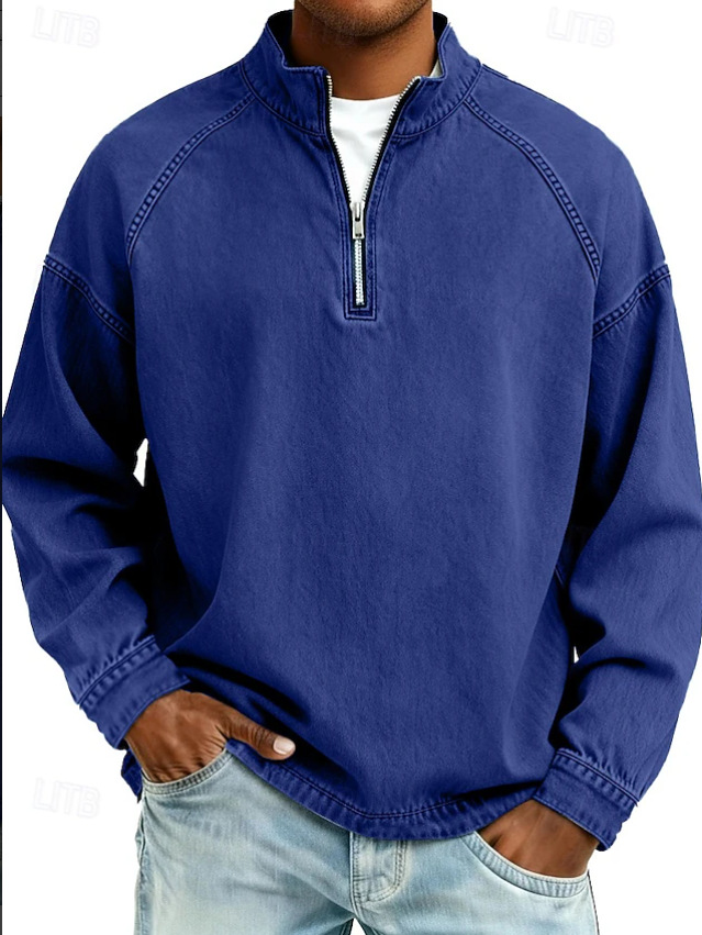 Men's Vintage Washed Quarter-Zip Pullover