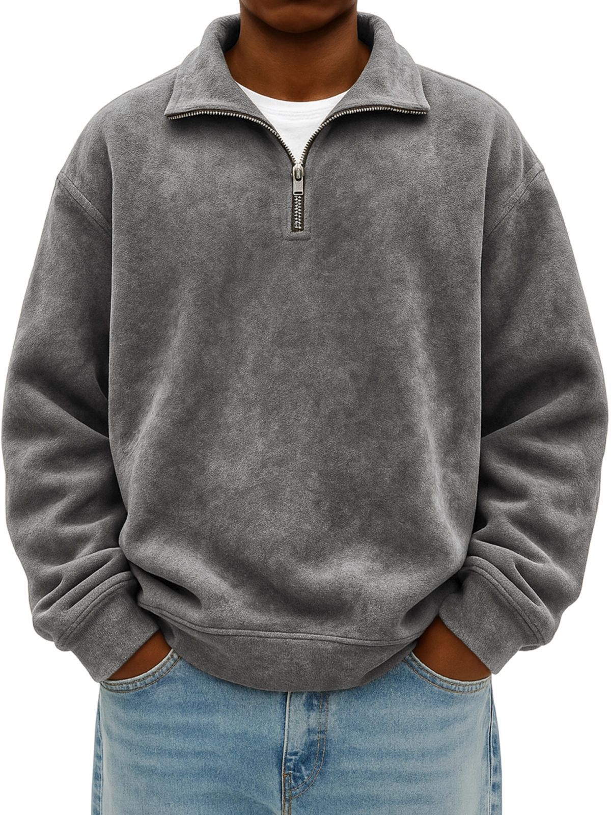 Dark Grey half-zip sweatshirt