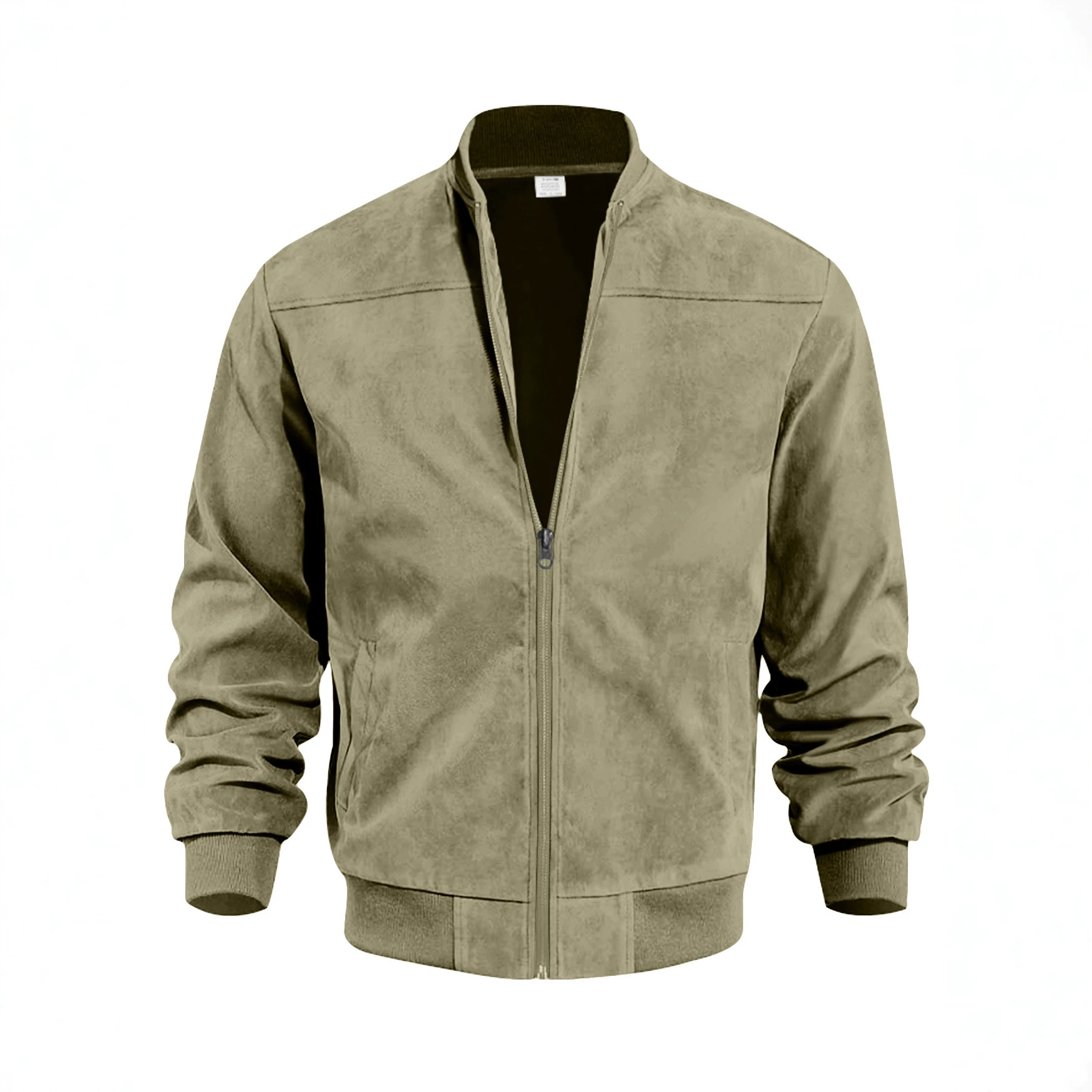 Men's Stand-Collar Full-Zip Casual Jacket