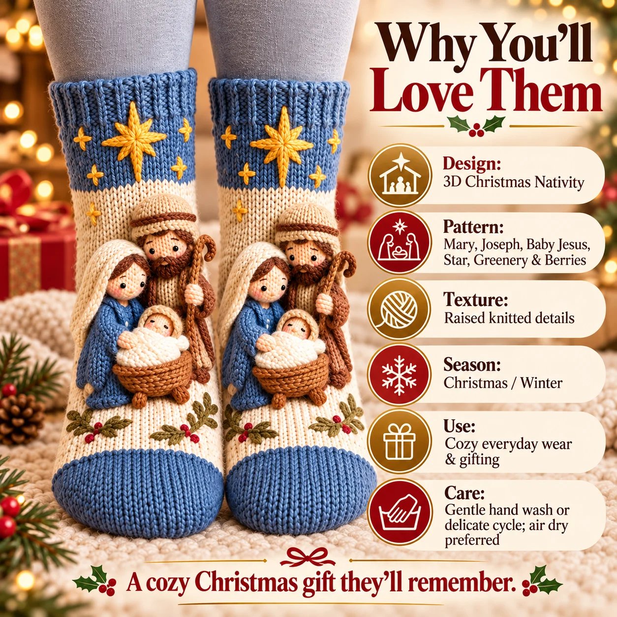 Nativity socks details