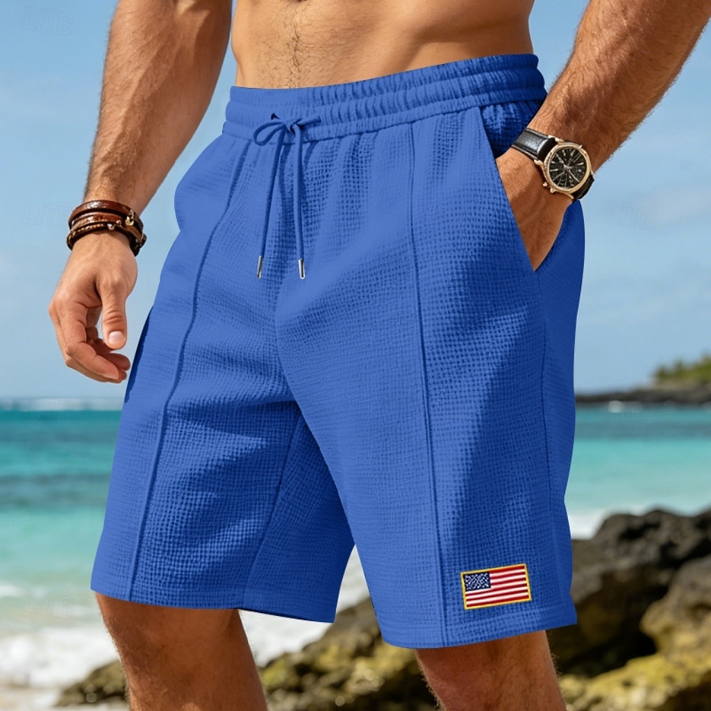 Men's Breathable Waffle Texture Shorts - Cozy Summer Everyday Shorts