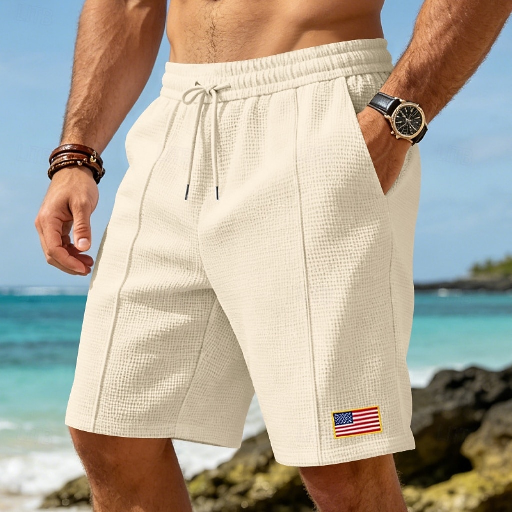 Men's Breathable Waffle Texture Shorts - Cozy Summer Everyday Shorts