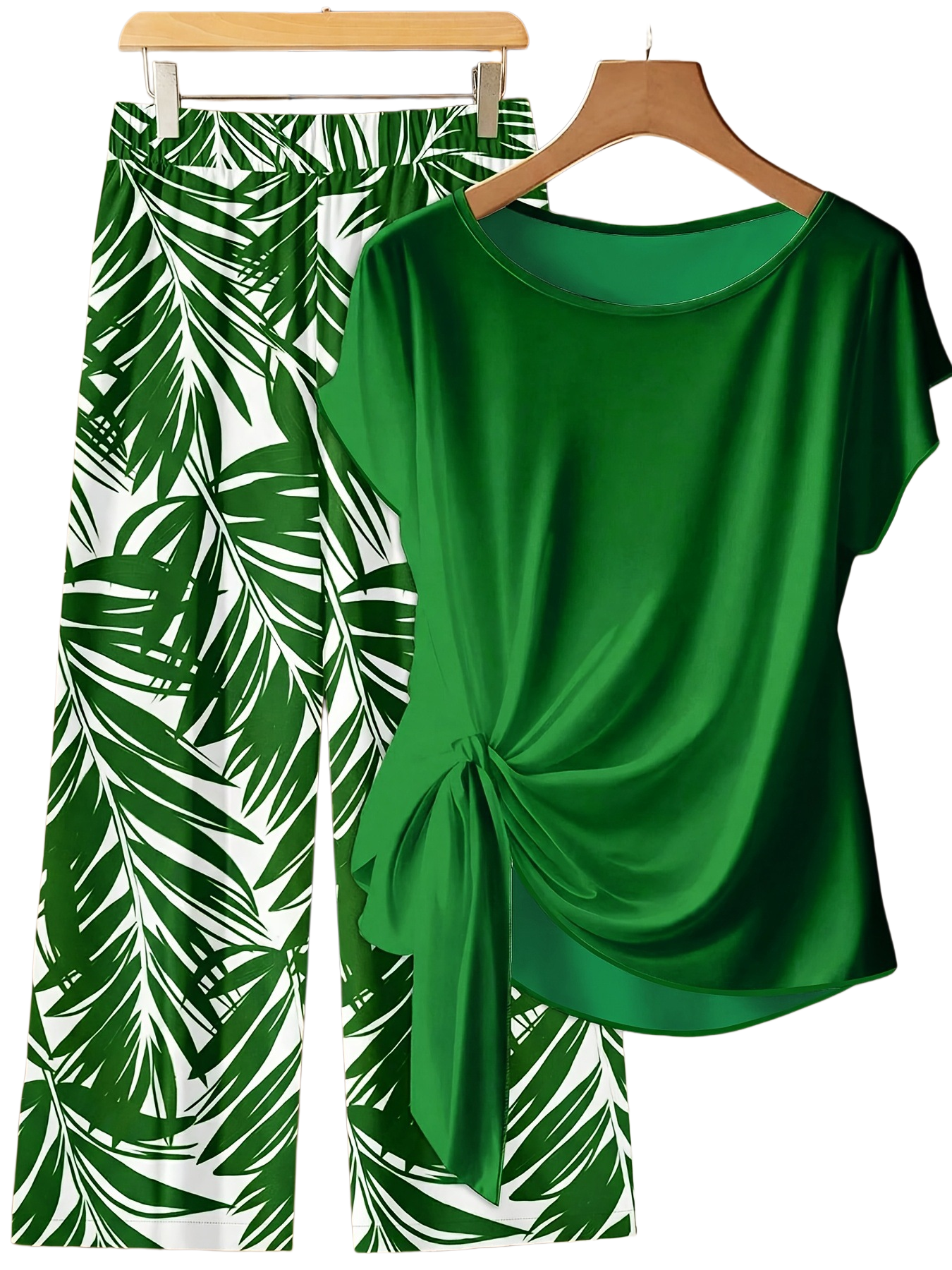 👚  NOW! 🌸 Women's Side-Tie Top & Patterned Pants Set – Flowy, adjustable fit & perfect for summer vacations or resort wear 👖