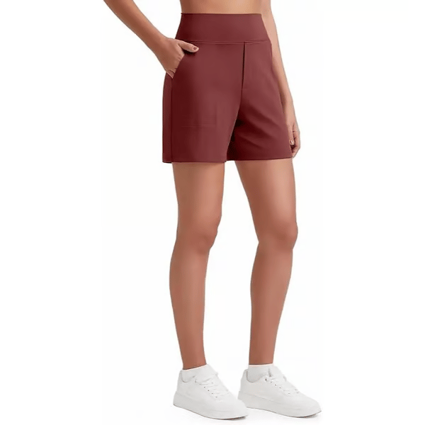 High Waisted Yoga Bermuda Shorts | Women Casual Activewear